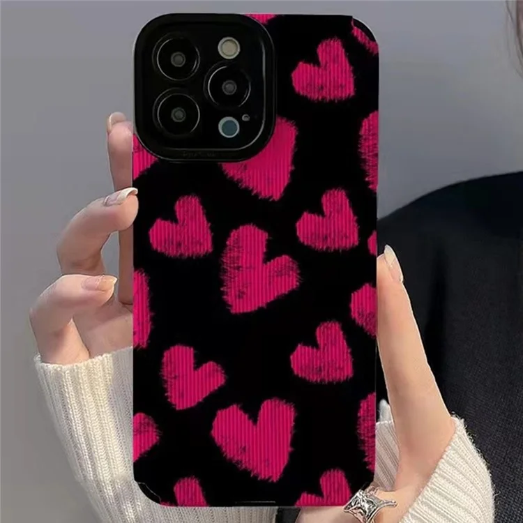Para Iphone 16 Pro Case Graffiti Design Heart Design Soft TPU Protective Back Cover