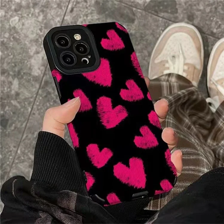 Para Iphone 16 Pro Case Graffiti Design Heart Design Soft TPU Protective Back Cover