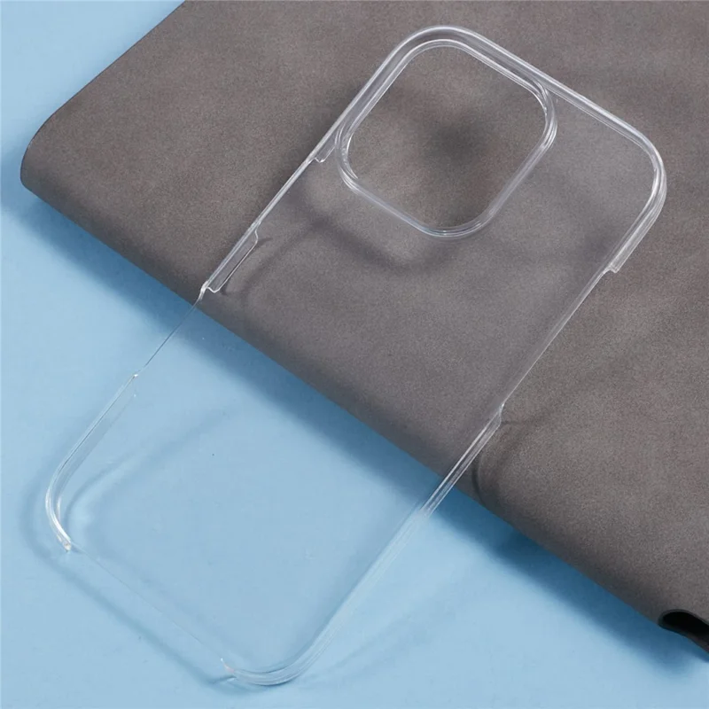 For iPhone 16 Pro Case TPU Frame Clear Acrylic Back Phone Cover with PET Film