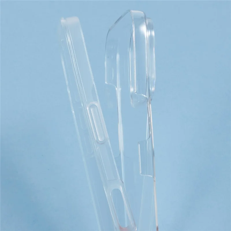 For iPhone 16 Pro Case TPU Frame Clear Acrylic Back Phone Cover with PET Film