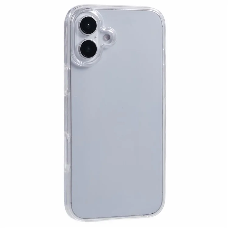 For iPhone 16 Case TPU Frame Clear Acrylic Back Phone Cover with PET Film