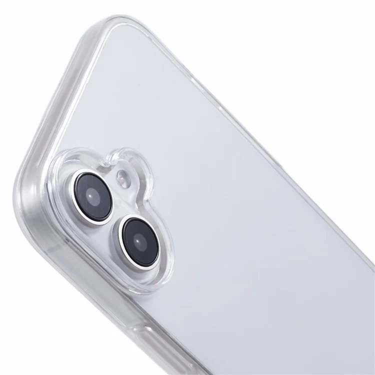 For iPhone 16 Case TPU Frame Clear Acrylic Back Phone Cover with PET Film