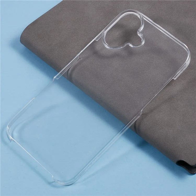 For iPhone 16 Case TPU Frame Clear Acrylic Back Phone Cover with PET Film