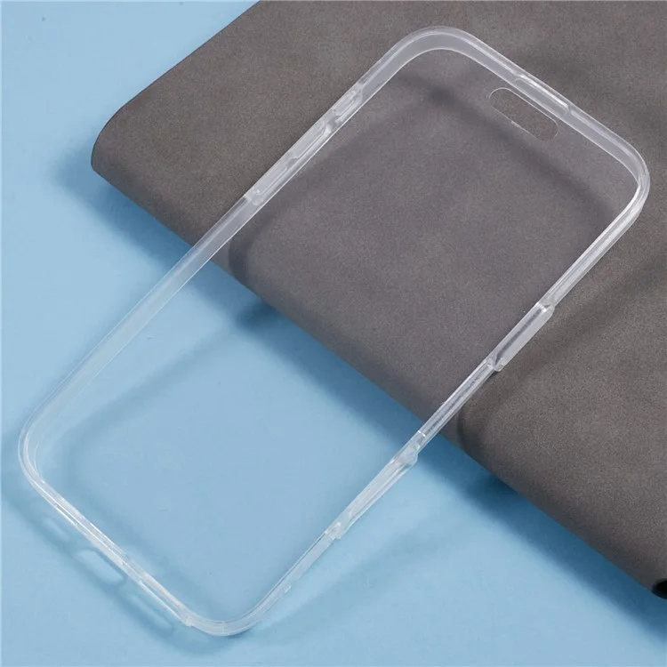 For iPhone 16 Case TPU Frame Clear Acrylic Back Phone Cover with PET Film