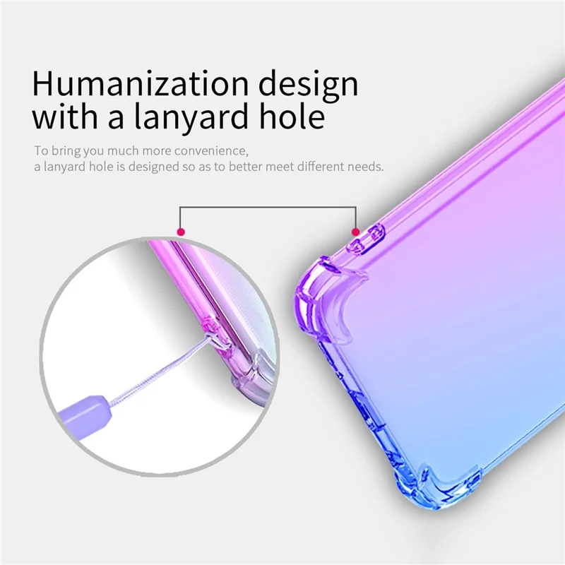Für Das Iphone 16 Pro Max-fall-gradientenfarbe TPU Phone Case Anti-drop-telefonabdeckung - Lila / Blau