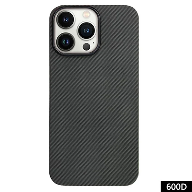 Hallosw Para Iphone 15 Pro Max Magnetic Case Aramid Fiber 600D Textura Fina Ultra Delgada Cubierta de Teléfono