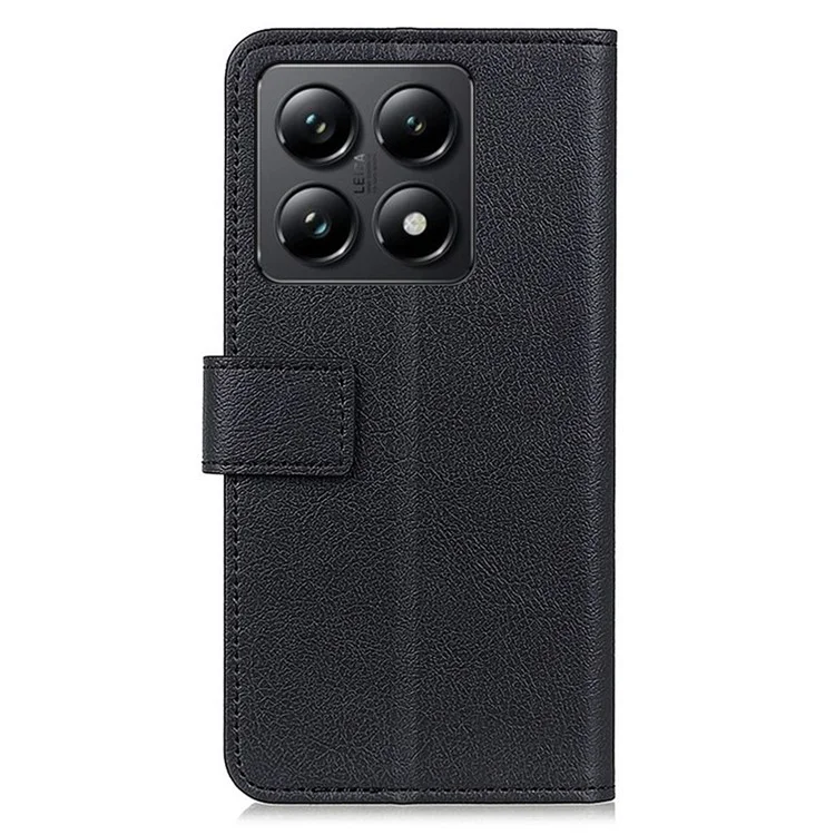 Para la Cubierta Del Teléfono de la Billetera de Cuero Xiaomi 14t Pro Case PU de Cuero - Negro
