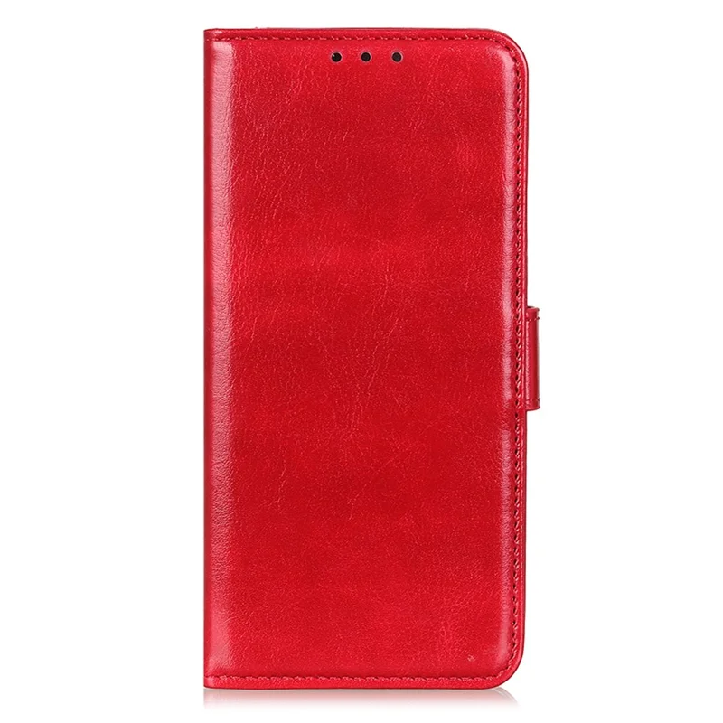 For Xiaomi 14T Pro Case Crazy Horse Texture PU Leather Phone Stand Cover - Red