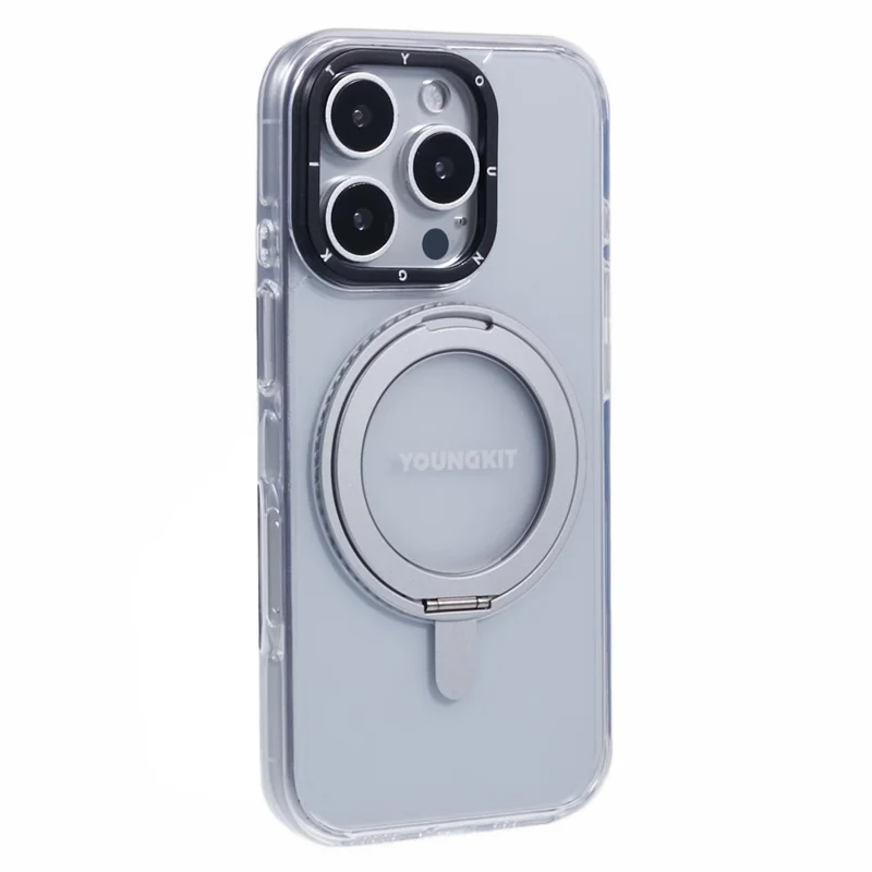 YOUNGKIT For iPhone 16 Pro Max Case Rotating Magnetic Kickstand TPU+PC Phone Cover