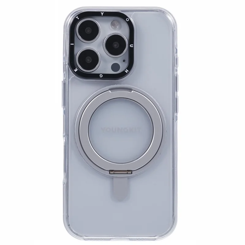 YOUNGKIT For iPhone 16 Pro Max Case Rotating Magnetic Kickstand TPU+PC Phone Cover