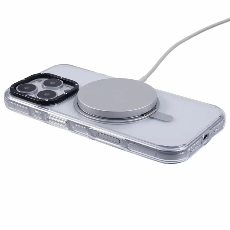 YOUNGKIT For iPhone 16 Pro Max Case Rotating Magnetic Kickstand TPU+PC Phone Cover