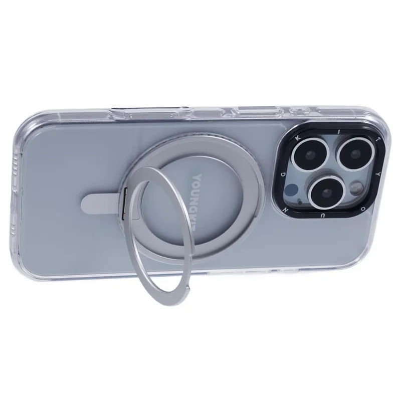 YOUNGKIT For iPhone 16 Pro Max Case Rotating Magnetic Kickstand TPU+PC Phone Cover