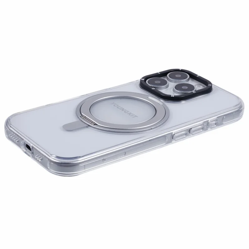 YOUNGKIT For iPhone 16 Pro Max Case Rotating Magnetic Kickstand TPU+PC Phone Cover