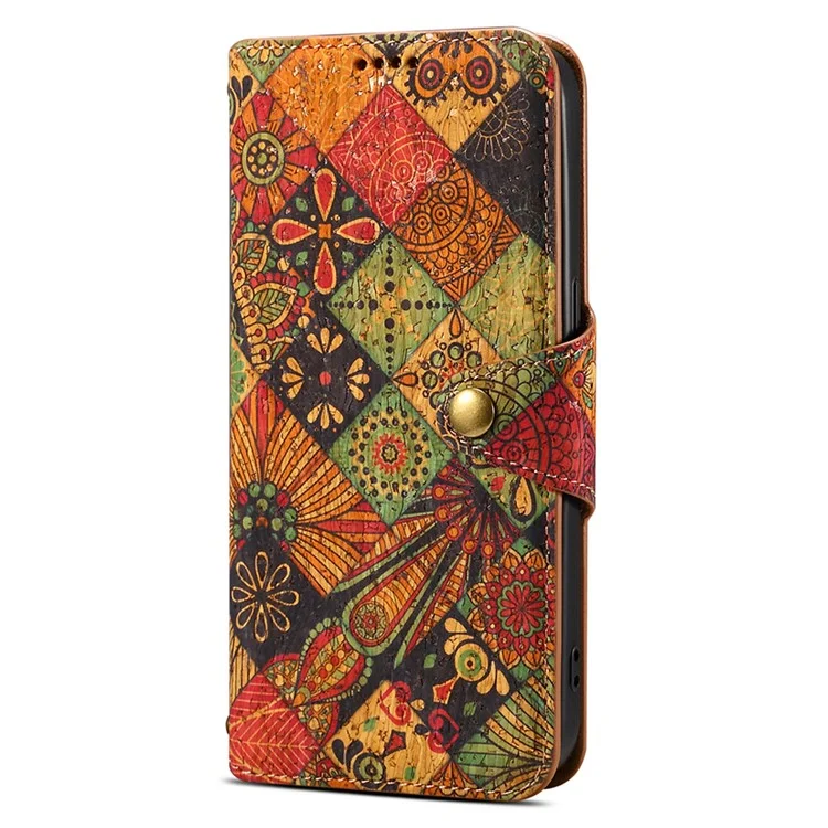 Für iPhone 16 Pro Case Flower Printing Stand PU Leather Protective Phone Cover - Herbst