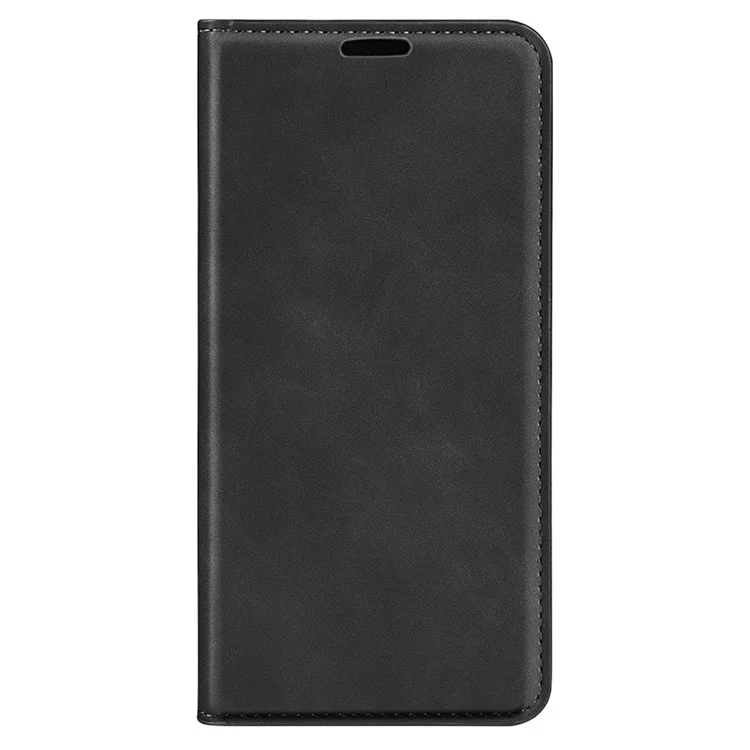 For Sony Xperia 5 IV 5G Skin-touch Feeling PU Leather Case Magnetic Auto Closing Book Style Stand Wallet Phone Cover - Black