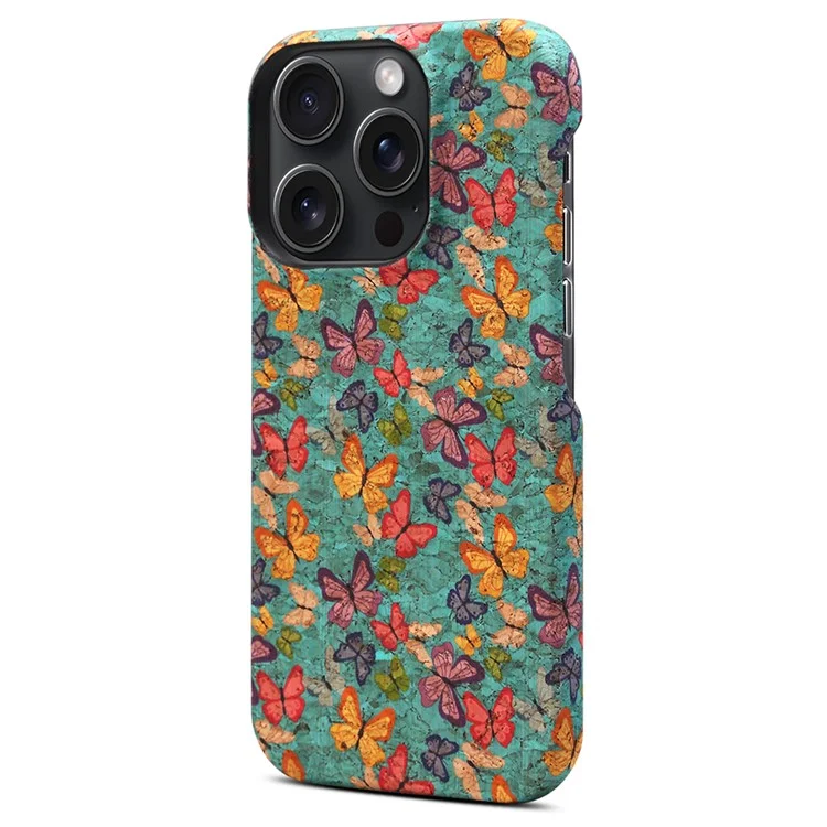Denior Para Iphone 16 Pro Max Case Patrón Impreso PU Leather+PC Telephip Cover - Azul