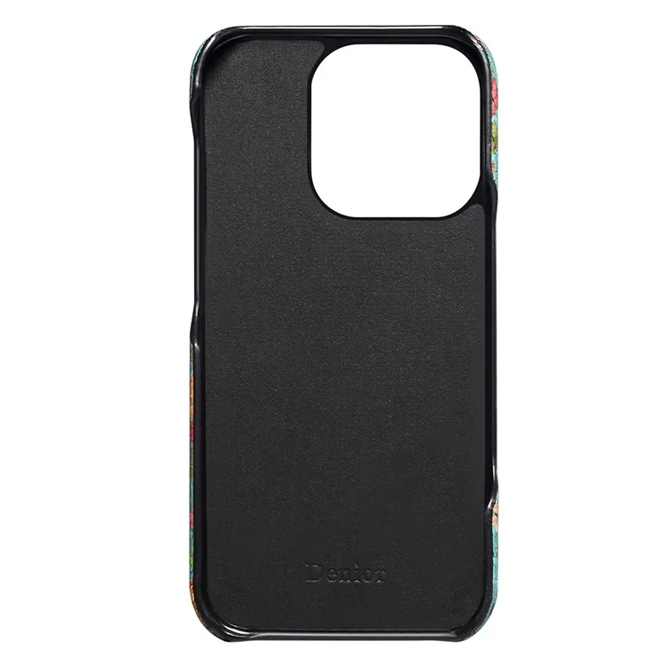 Denior Para Iphone 16 Pro Max Case Patrón Impreso PU Leather+PC Telephip Cover - Azul