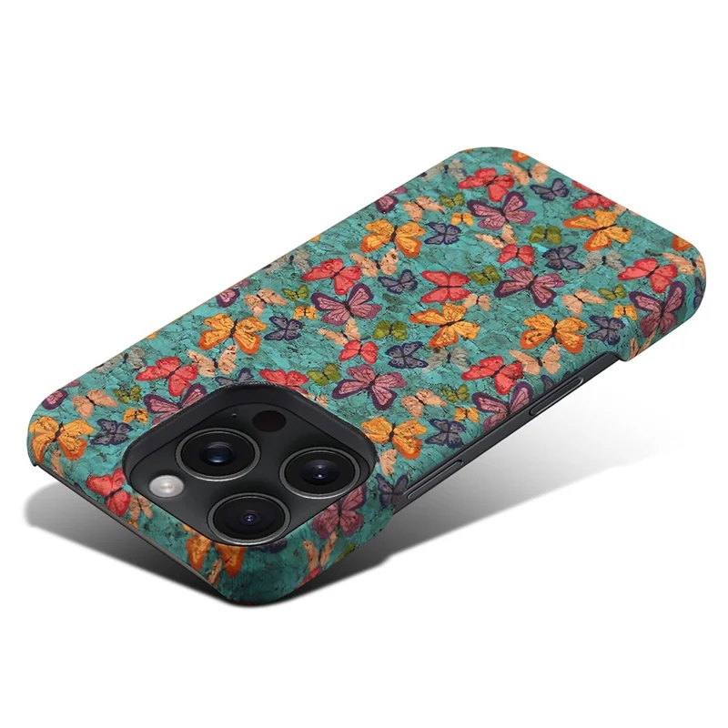 Denior Pour Iphone 16 Pro Motif de Boîtier Imprimé en Cuir PU + Couverture de Téléphone pc - Bleu
