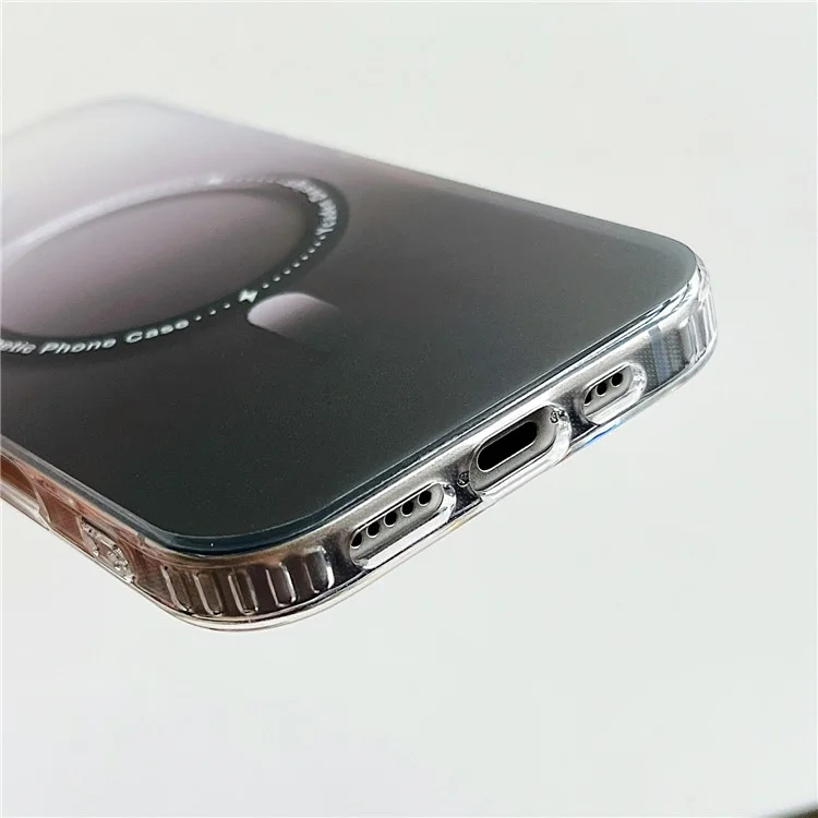 Para Iphone 16 Case Compatível Com MagSafe IMD Gradiente Matte Hard PC Tone - Cinza