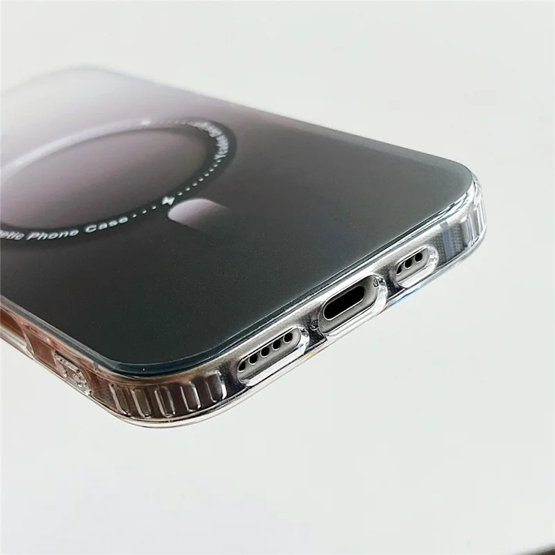 Pour Iphone 16 Plus Case Compatible Avec Magsafe IMD Matte Gradient Hard PC Phone Cover - Gris