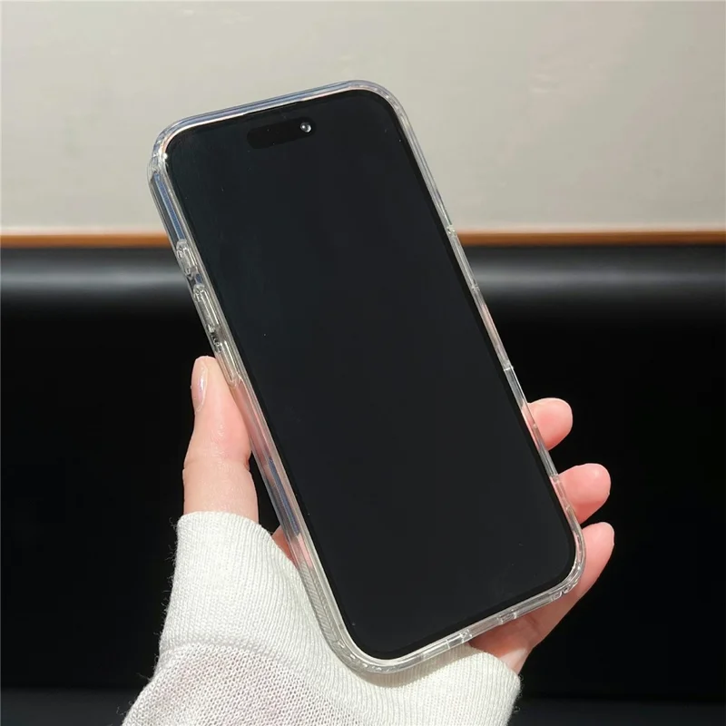 For iPhone 16 Case Fox Tail Pattern Hot Stamping Electroplating Soft TPU Phone Shell - Blue