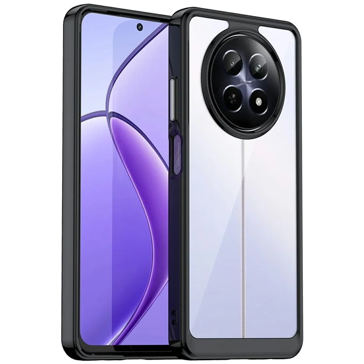 для realme 13 5g / 12 5g / 12x 5g / narzo n65 5g / нарзо 70x 5g / c65 5g case tpu +акриловая телефонная крышка - черный