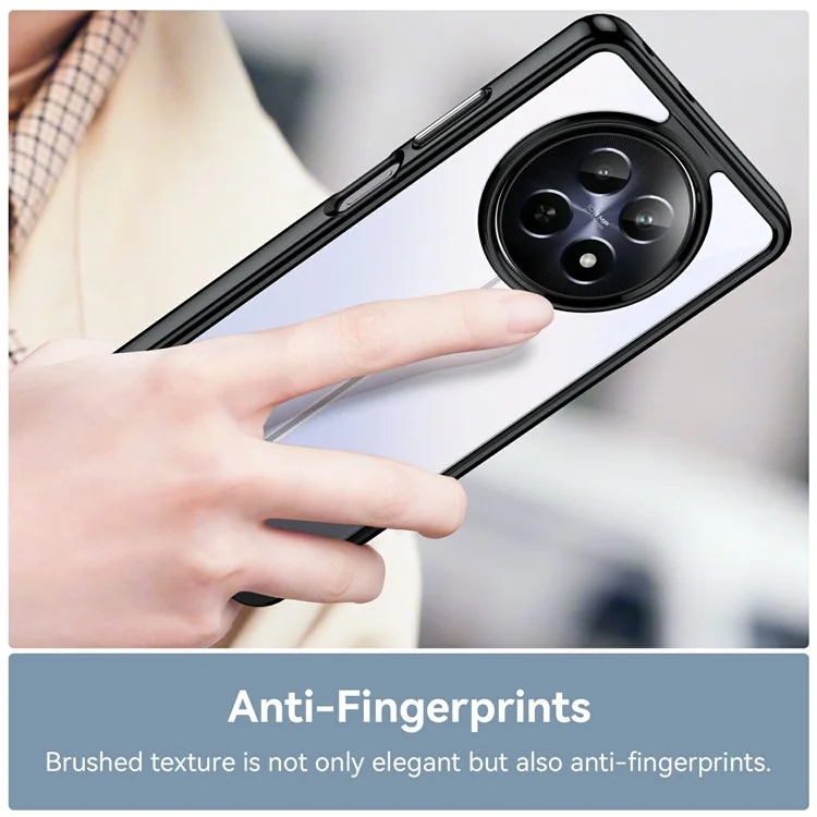 для realme 13 5g / 12 5g / 12x 5g / narzo n65 5g / нарзо 70x 5g / c65 5g case tpu +акриловая телефонная крышка - черный