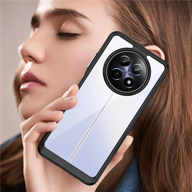 для realme 13 5g / 12 5g / 12x 5g / narzo n65 5g / нарзо 70x 5g / c65 5g case tpu +акриловая телефонная крышка - черный