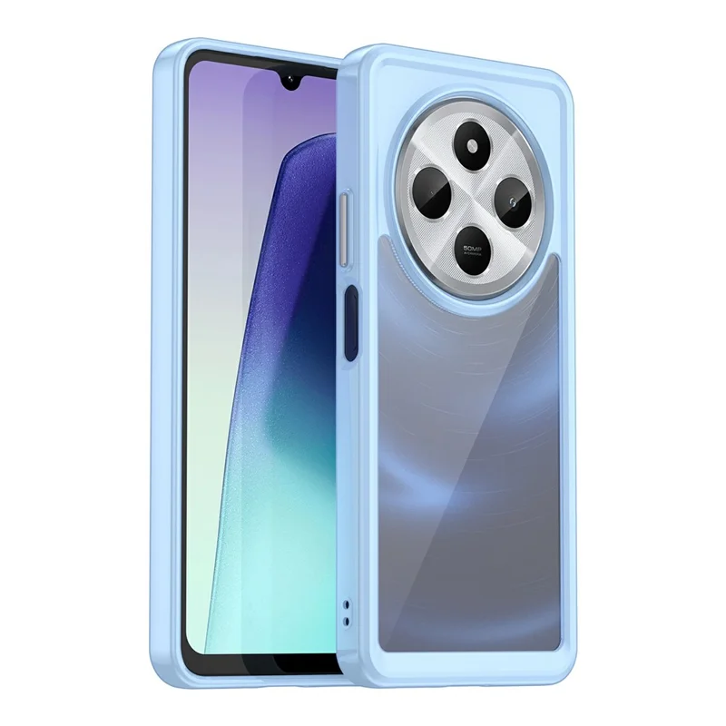 Fodral för Xiaomi Poco C75 4G / Redmi 14R 5G / 14C 4G TPU + akryl Skyddande klart mobilhölje - Blå
