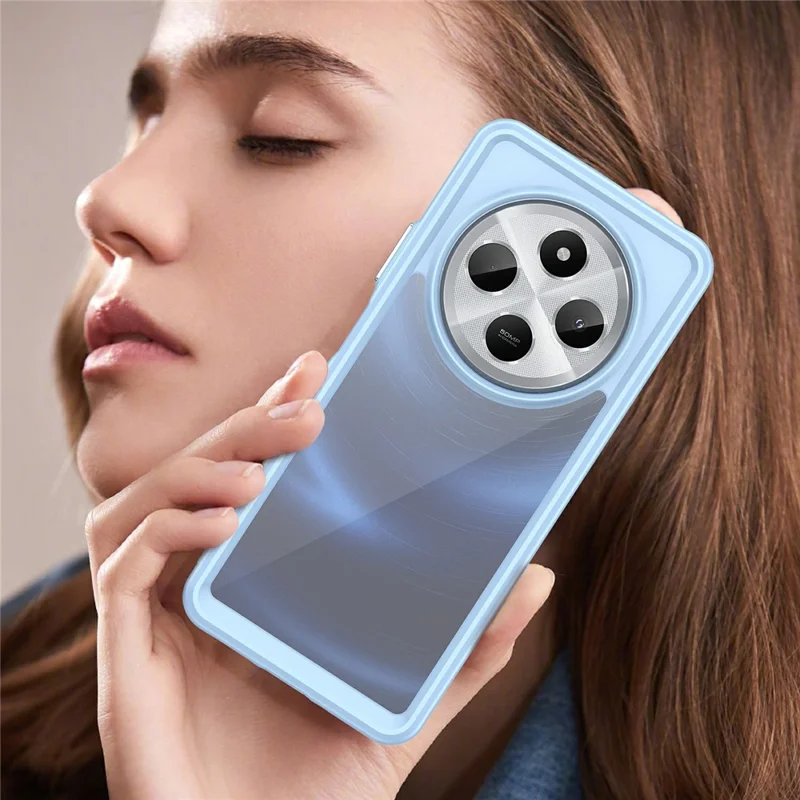 Fodral för Xiaomi Poco C75 4G / Redmi 14R 5G / 14C 4G TPU + akryl Skyddande klart mobilhölje - Blå