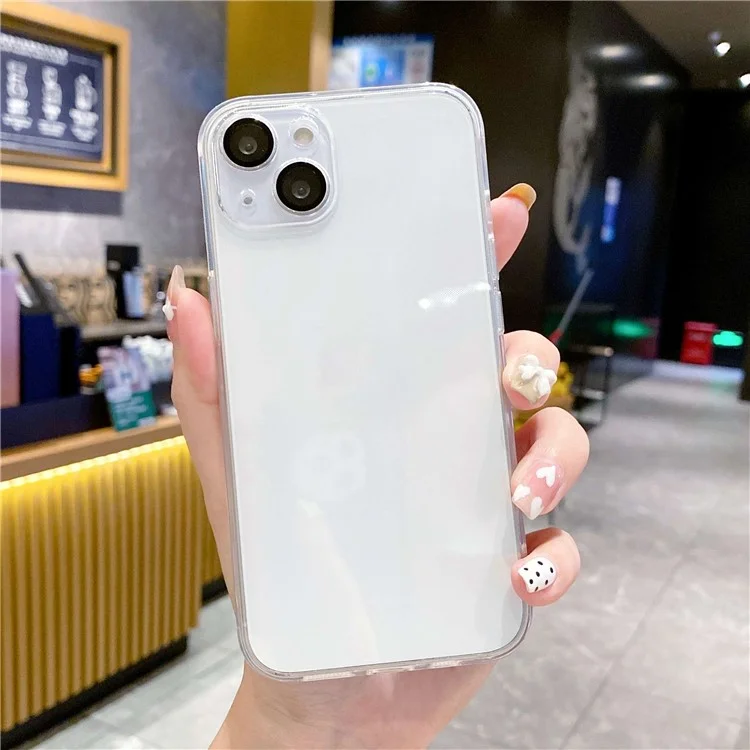 Für iPhone 13 Ultra Slim Handyhülle Stoßfest Weiche TPU Schutzhülle mit gehärtetem Glas Kameraobjektiv-Film - Transparent