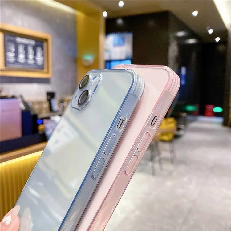 Für iPhone 13 Ultra Slim Handyhülle Stoßfest Weiche TPU Schutzhülle mit gehärtetem Glas Kameraobjektiv-Film - Transparent