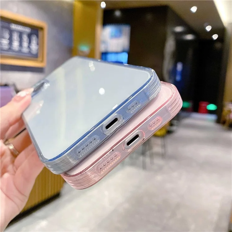 Für iPhone 13 Ultra Slim Handyhülle Stoßfest Weiche TPU Schutzhülle mit gehärtetem Glas Kameraobjektiv-Film - Transparent