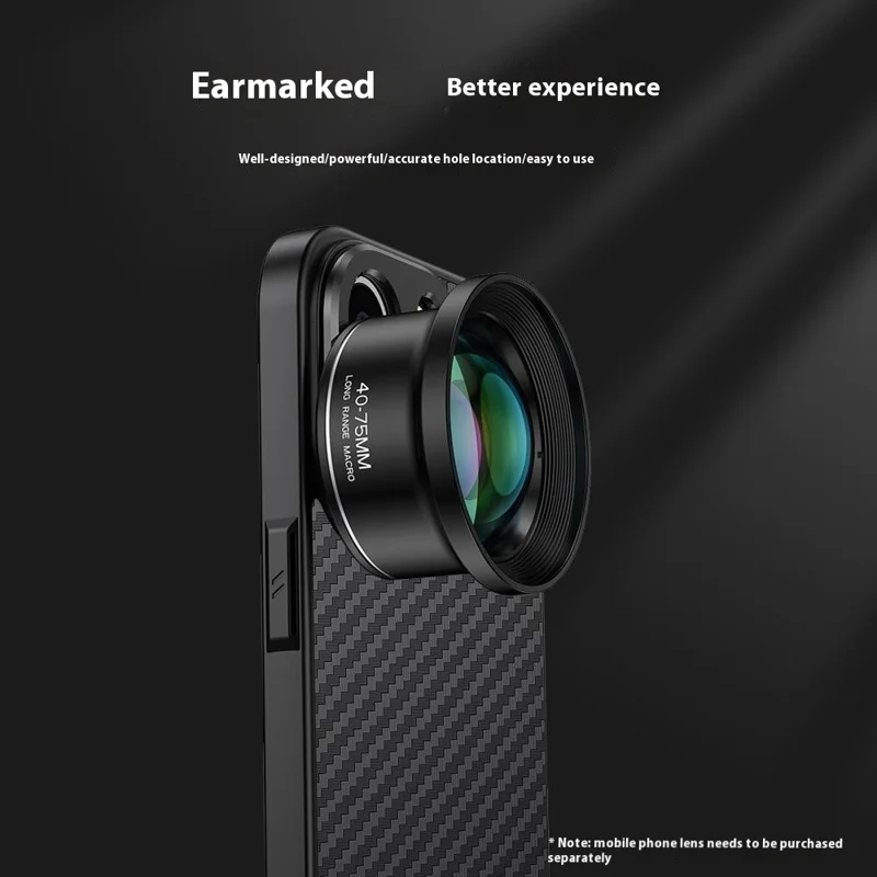 For iPhone 15 Pro Case PC+TPU+Aluminium Alloy Phone Cover with 17mm Lens Backplate - Black