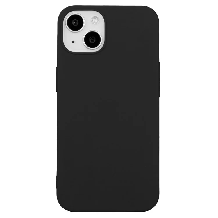 For iPhone 14 Plus Matte Anti-Fingerprint Back Cover Drop Tested Flexible TPU Smooth Protective Phone Case - Black
