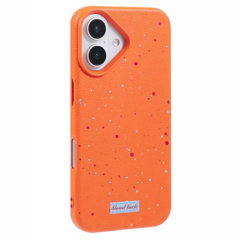 Pour Iphone 16 Case TPU Splatter Paint Téléphone Cover - Orange
