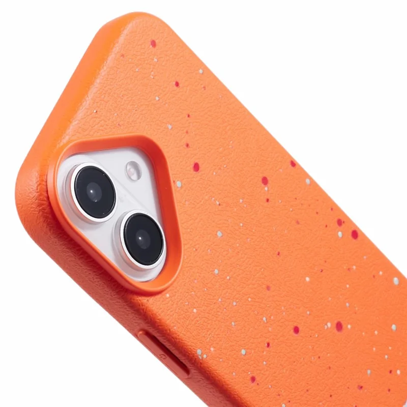 Pour Iphone 16 Case TPU Splatter Paint Téléphone Cover - Orange