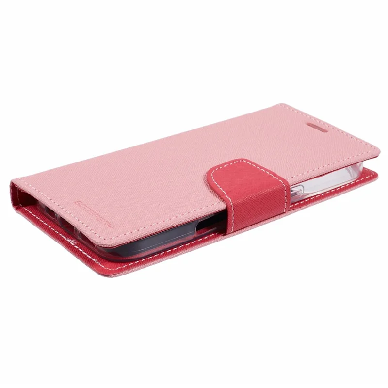 MERCURY GOOSPERY For iPhone 16 Case PU Leather Wallet Phone Cover - Pink