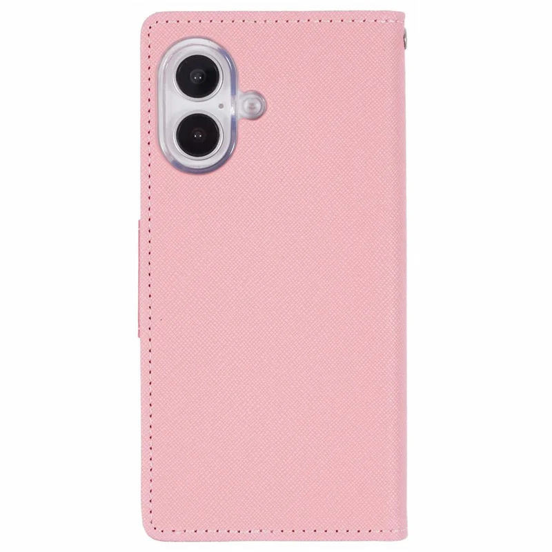 MERCURY GOOSPERY For iPhone 16 Case PU Leather Wallet Phone Cover - Pink