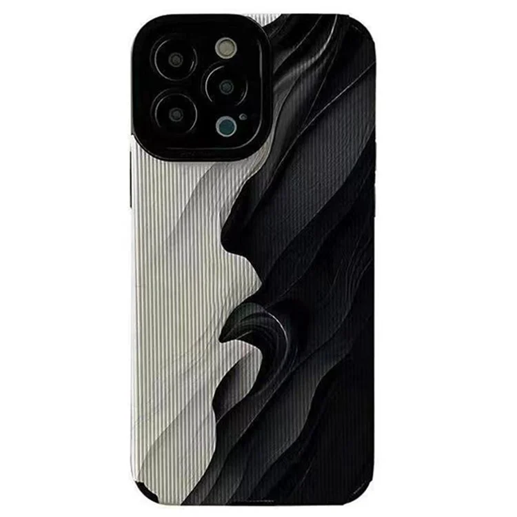 Para Iphone 15 Pro Max Case Design Old Wave PU Leather+TPU Teléfono Cubierta
