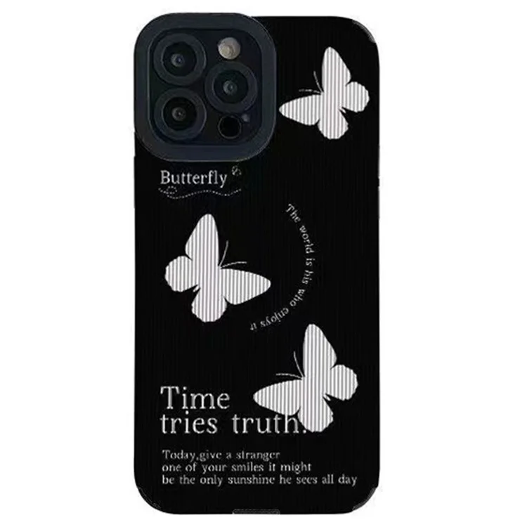 Für Iphone 15 Pro Case Butterfly Muster Ästhetisches PU -leder+tpu -telefonabdeckung