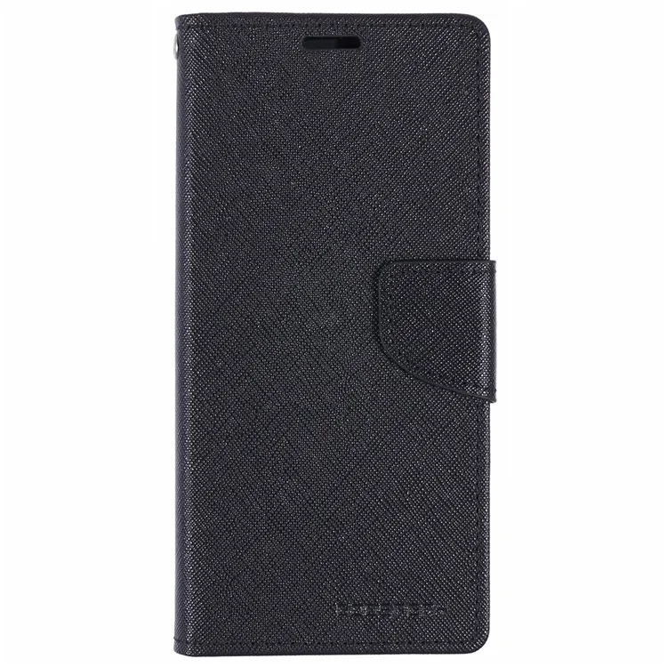 Mercury Goospery Para Iphone 16 Pro Case PU Causão Capela Capela Tape - Preto