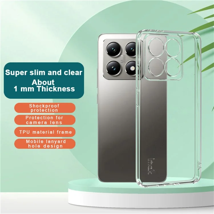 IMAK UX-5 Серия для Xiaomi 14T Чехол Прозрачный TPU Ультратонкий Чехол для Телефона