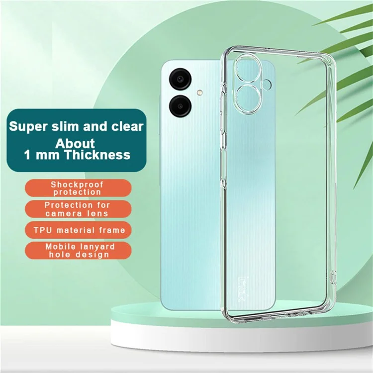 IMAK UX-5 Series Per Custodia Samsung Galaxy A06 Trasparente TPU Ultra Slim Cover per Telefono