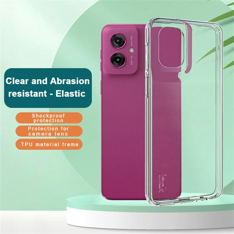 IMAK UX-5 Series For Motorola Moto G55 5G Case Protective Soft TPU Phone Cover - Transparent