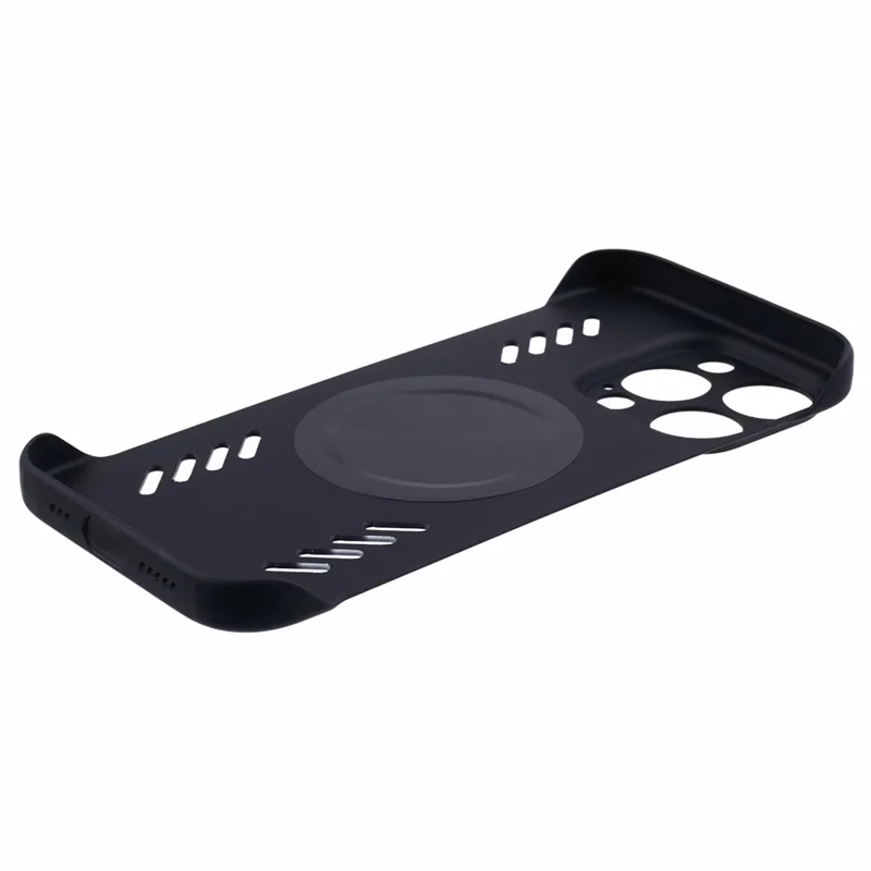 For iPhone 15 Pro Case Hard PC Frameless Heat Dissipation Phone Cover - Black