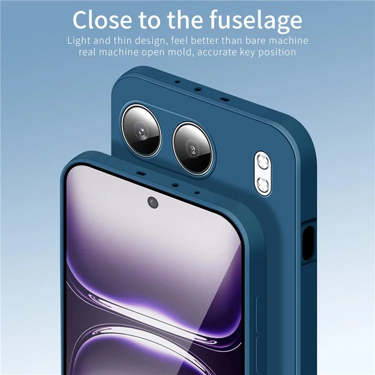 PINWUYO JK Touching Series Per OnePlus Nord 4 Case Silky Touch Soft TPU Cover Posteriore del Telefono - Blu Navy