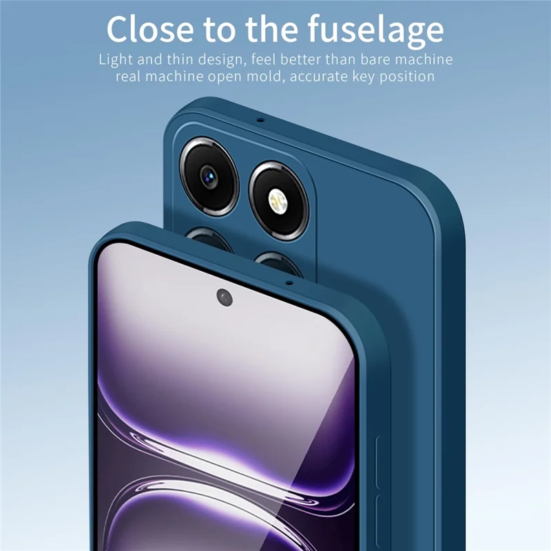 Pinwuyo JK Touching Series For Honor X6b 4G Case Silky Touch TPU Soft Tpu Tapa Trasera - Azul Marino