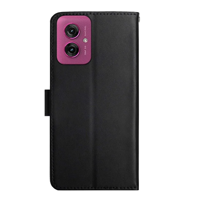 HT02 Para Motorola Moto G55 5G Case Genuino de Cuero de Vaca Cover Nappa Textura - Negro
