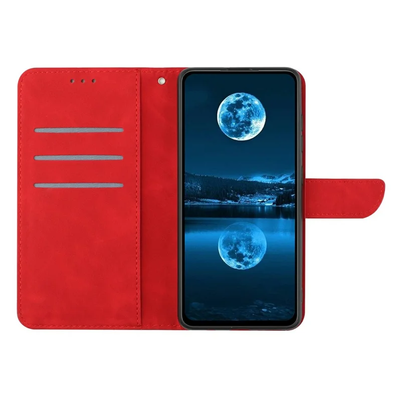 HT05 Pour Motorola Moto G35 5G Case de Couple de Couverture pu en Cuir PU le Cuir - Rouge